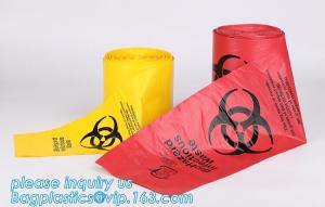 Colored Biodegradable Clinical Waste Bags Medical Biohazard Waste Bag,