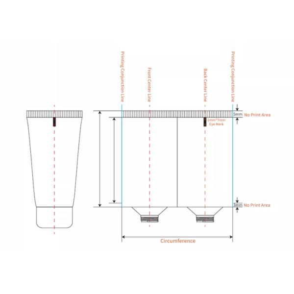 CE MSDS 50ml Eco Friendly Plastic Cosmetic Tube Aluminum Face Cream Tube