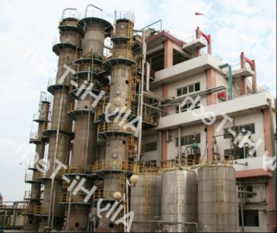 Linha de produção da água oxigenada da automatização para a síntese química