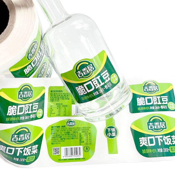 High Quality Custom Food Product Glass Bottle Label Cheap Die Cut Vinyl Sticker Printing