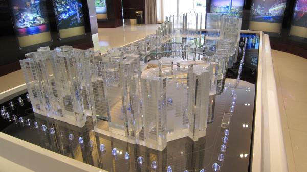 Transparent Architectural Scale Model Multi Building Scale Model For Real Estate