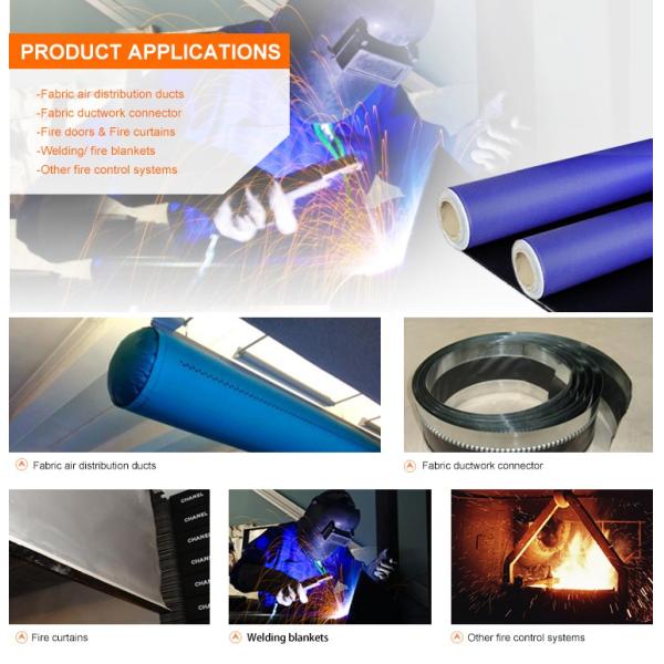 PU распределения воздуха 0.4mm покрыл пламя ткани стеклоткани - retardant сертификат M0