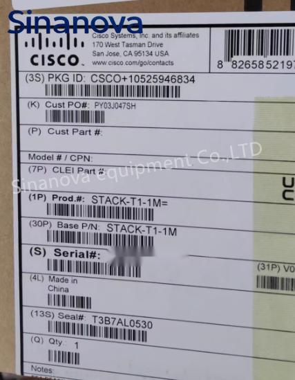 Stack T1 1M Cable 1m StackWise-480 pour Cisco 9300 Redondant