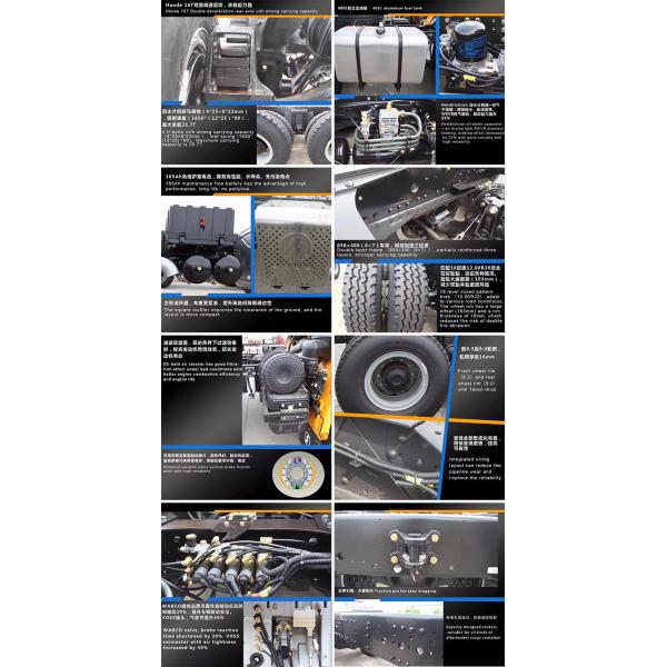 Euro2 Emisión Shacman F3000 Tractor 6X4 Camión de remolque con 351-450 caballos de fuerza