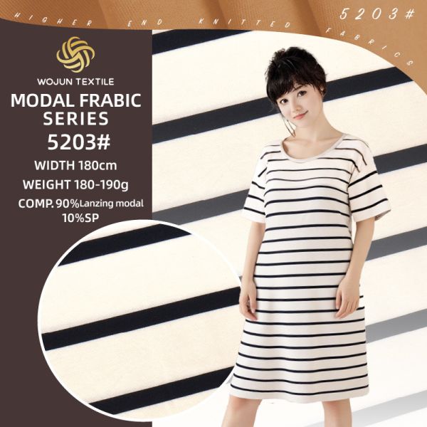 Comfortable And Elastic,Flexible In Customization, Striped Material Fabric  For Home Wear