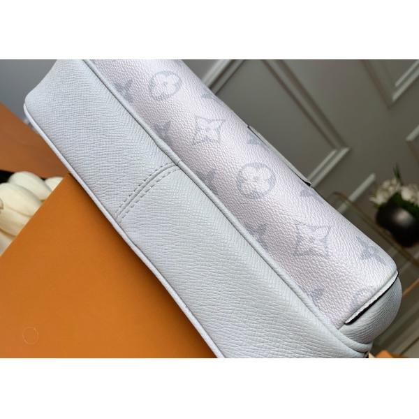 Black Square Taiga Leather Message Luxury Cross Body Bag Single Shoulder