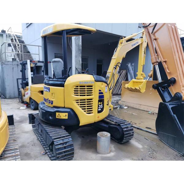 Precio bajo 3 toneladas usadas Japón importado Komatsu pc 35 MR excavadora de rastreador con horas de trabajo más cortas