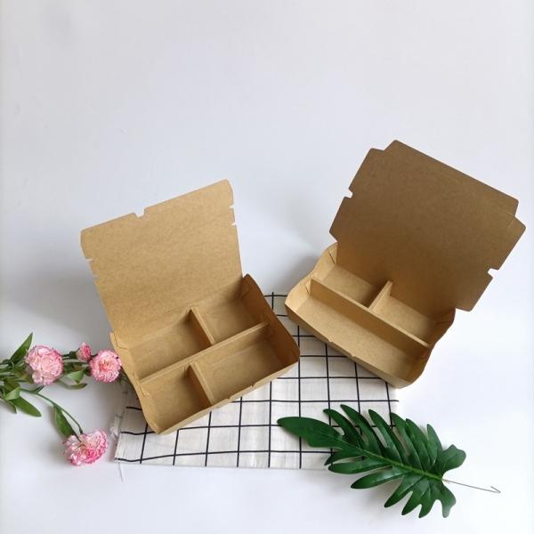 Eco-Friendly Paper Disposable Lunch Box with 3/4 Compartments Return Refunds Accepted