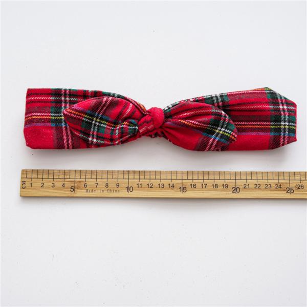 Christmas plaid rabbit ears hair band headband Japanese Korean women's stretch OEM LOGO accessories