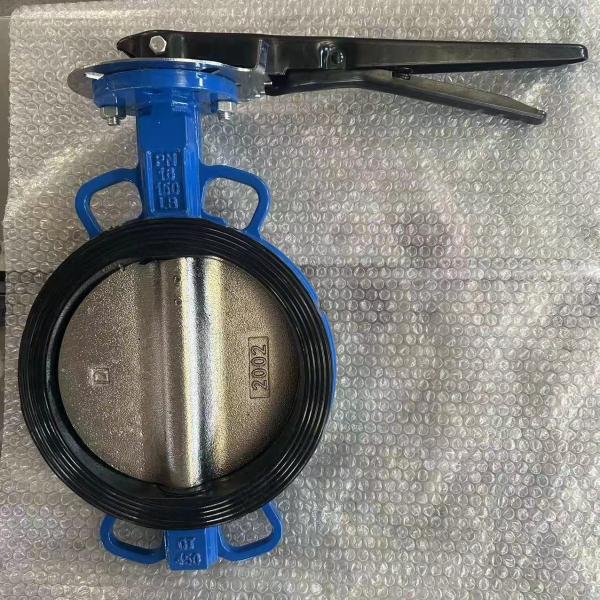 PN16 Classe150 Máquina de manuseio do corpo de ferro dúctil Wafer Butterfly Valve para gás de óleo de água
