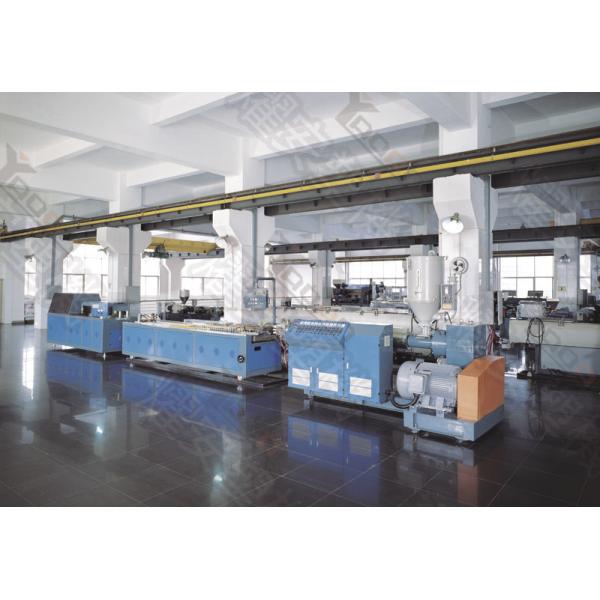 Double Screw Wpc Profile Extrusion Machine , Pvc Profile Extrusion Line