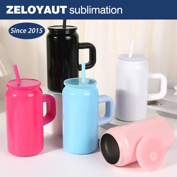 USA Warehouse FREE Shipping 3-40oz Sublimation Cups Plastic Colored Mugs Clear Frosted Tumbler for Kids Premium Drinkware