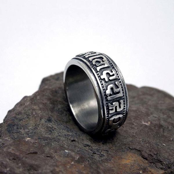 Fashion Men's Vintage Old Band Ring 316l Titanium Stainless Steel (SA343)