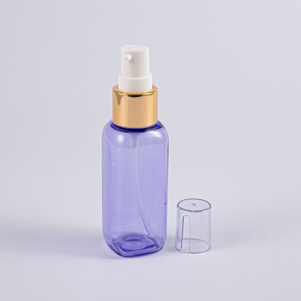 Travelling Petg Lotion Bottle Square Shape 50ml With Pump