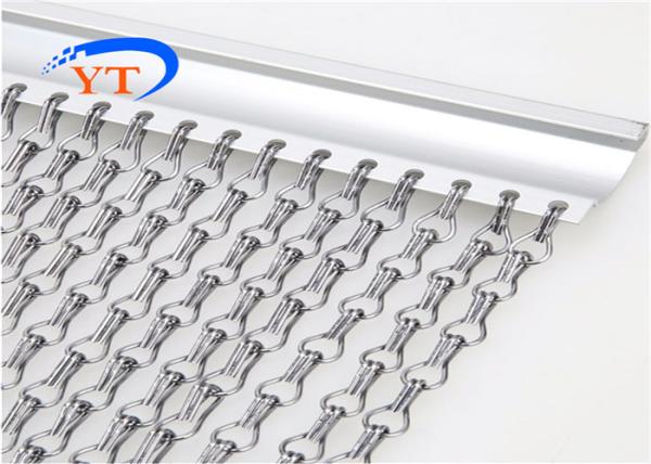 Decoration Aluminum 1.6mm Chain Insect Door Curtains For Living Room