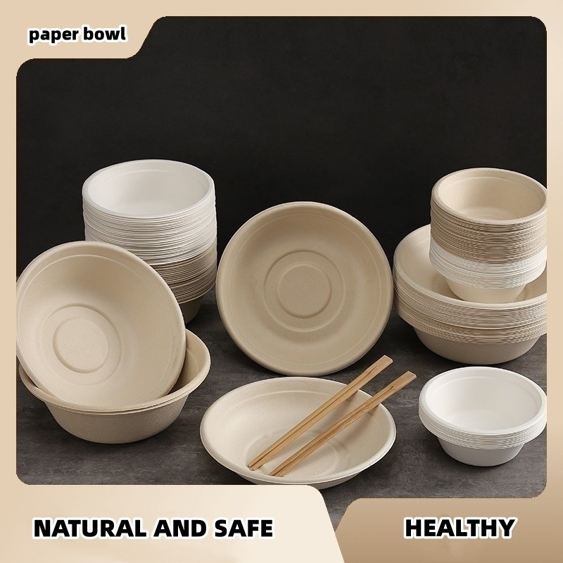 Different Size Eco-Friendly Sugarcane Pulp Bowl Biodegradable Disposable Tableware