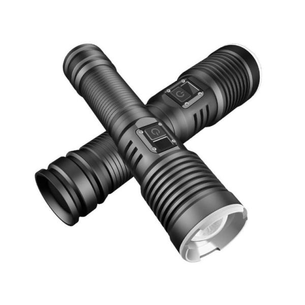 High Lumens LED Flashlight Rechargeable with Zoomable Function for Camping and Outdoor Activities