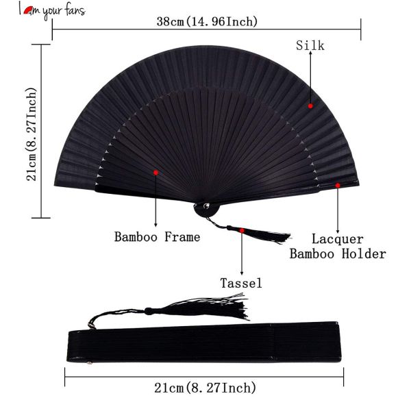 High Quality Wedding Favors Gifts Fans Japanese Fan Bamboo Silk Hand Fan With Flowers