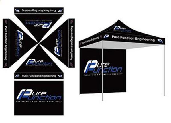 Custom Promotion Trade Show Tent Black Color Strong Framework Easy To Transport