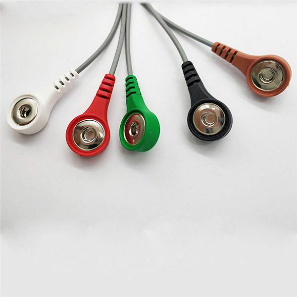 TPU 5 Lead Holter Patient Cable Medical Materials Accessories For ECG Machine