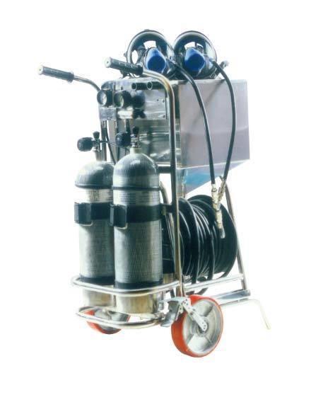 Trolley-Type Air Breathing Apparatus for 2-4 Users| SUS304 Stainless Steel Rescue Cart