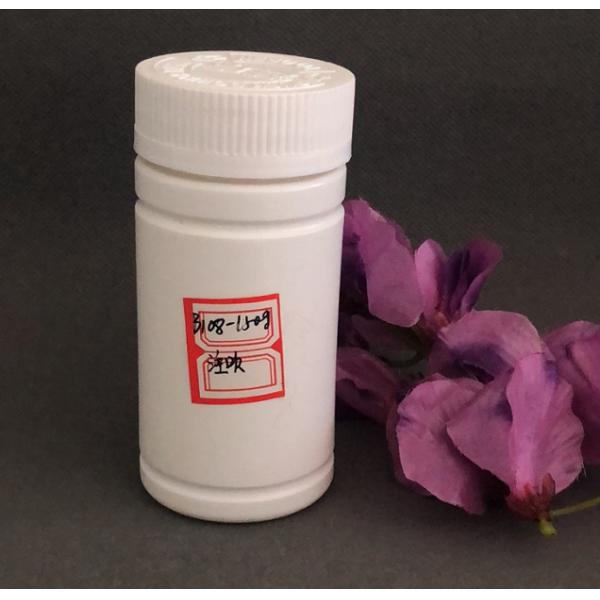 Bamboo Straight White Empty Capsule Bottle , Plastic Bottle Screw Caps