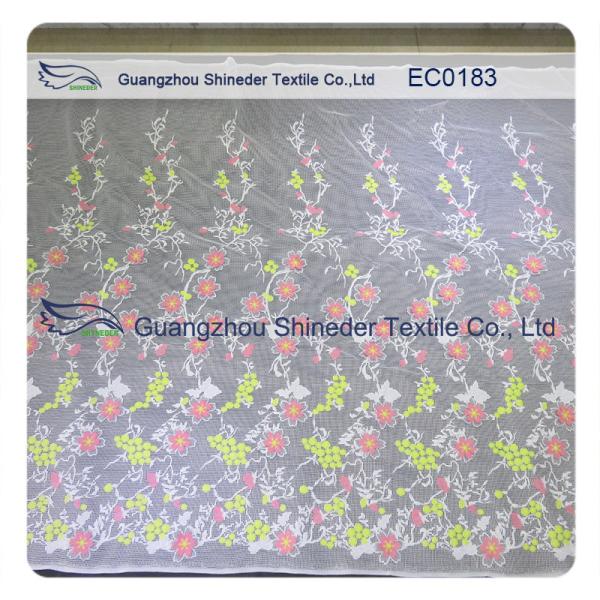 High Density Nylon Cotton Lace Fabric Embroidered Lace For Lady Garments