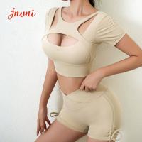 Push Up Sports Bra Crop Top And Scrunch Shorts Gym Activewear Sets RGS