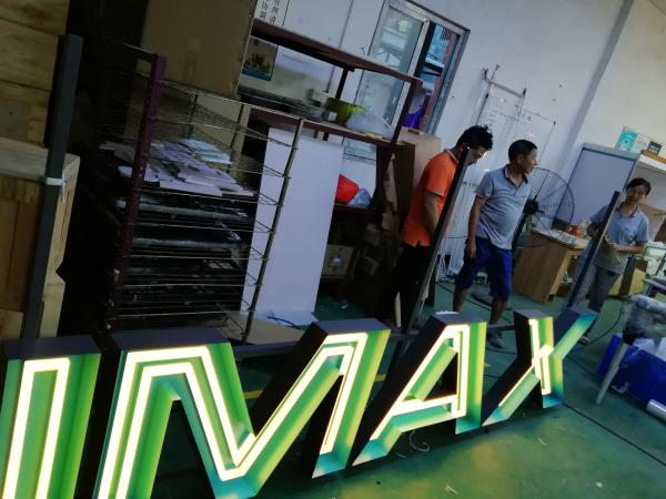 20mm Illuminated Shop Front And Back Lit Channel Letter Sign Stainless Steel Colorful Face Channel Letters