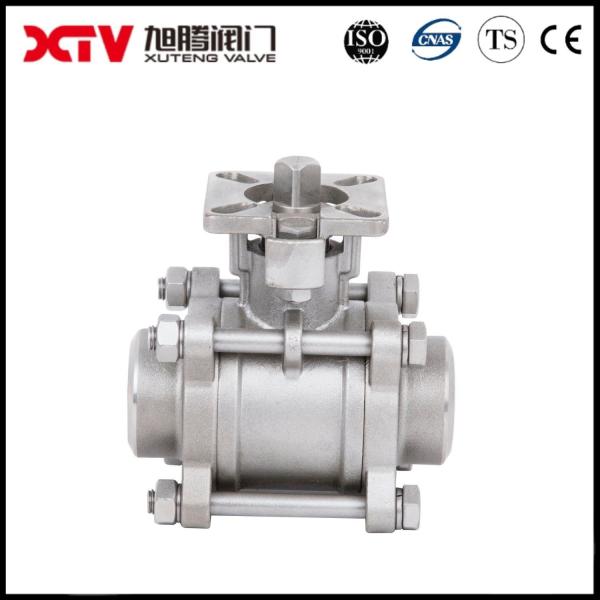 Xtv 3 PCS Ball Valve with Pneumatic Control Straight Through Type Made of Stainless Steel