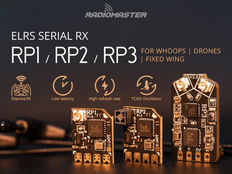 Radiomaster Rp3 V3.0 Expresslrs 2.4ghz Nano Receiver Dual Antenna for Rc Airplane Fpv Tinywhoop Long Range D Ji Neo