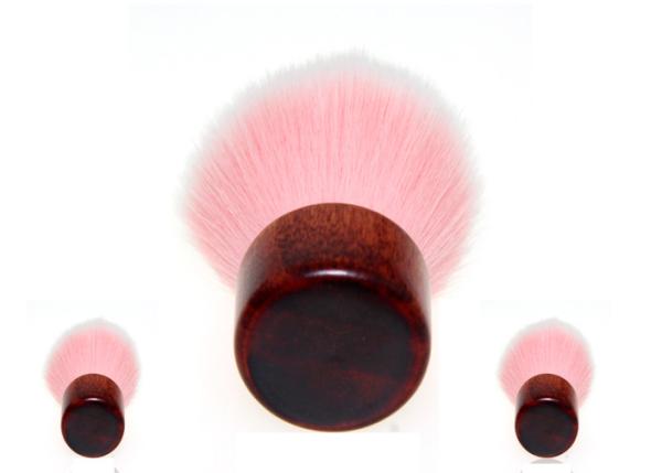 Shorted Wooden Handle Kabuki Foundation Brush Pink PVC Box 56mm Length