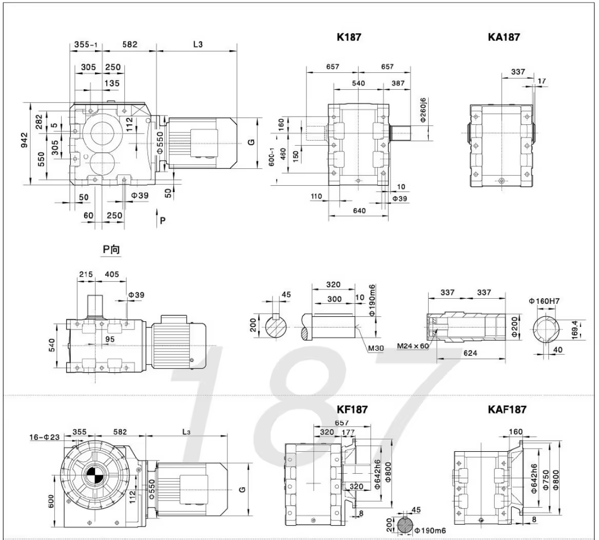 KA37-49.79 0.37kW 90 Degree Helical Bevel Gearbox Reducer Gear Motor with High Efficiency