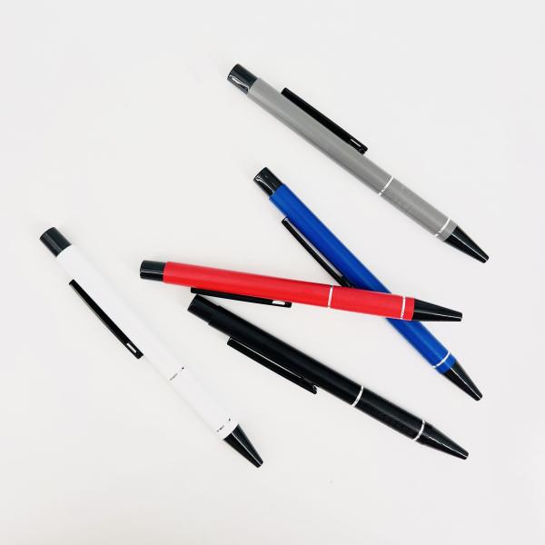 Pluma de punta de aluminio simple de alta gama pintura en aerosol Pluma de bola de escritura lisa