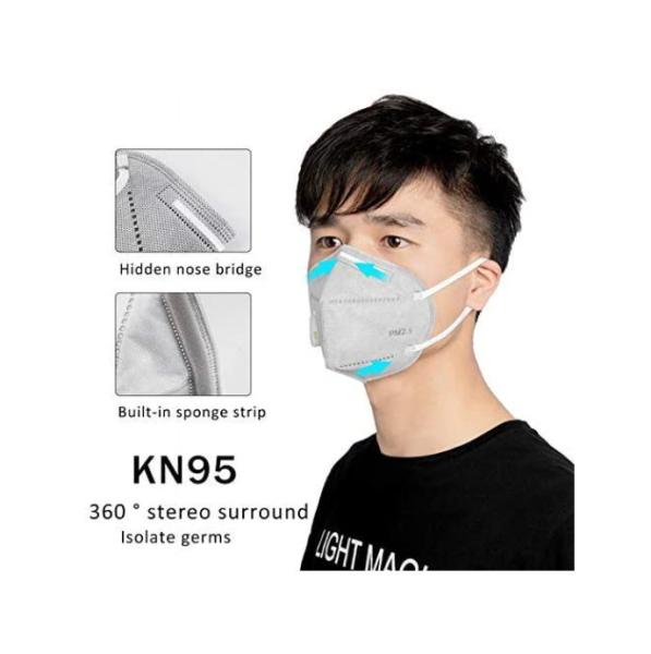 3D Draping Medical Respirator Mask No Sensitivity Fine Sealing N95 Dust Mask