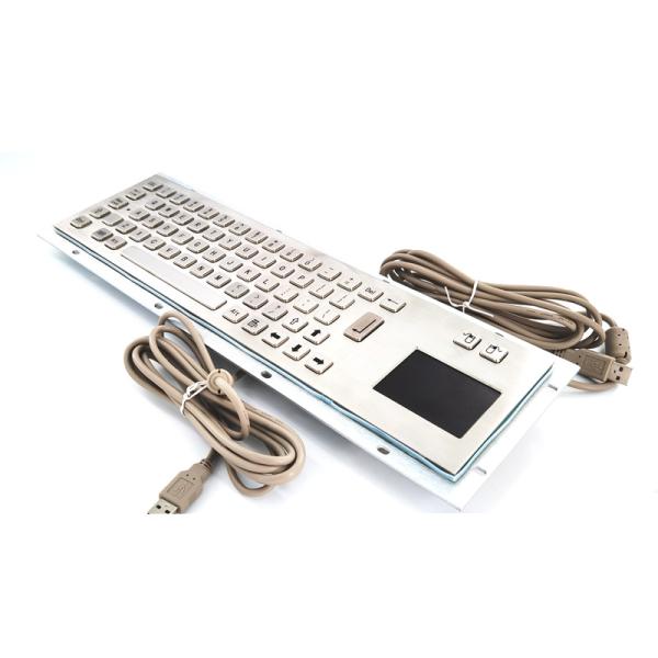 Dustproof IP65 Stainless Steel Industrial Metal Keyboard With Touchpad For Self Service Kiosk Machine