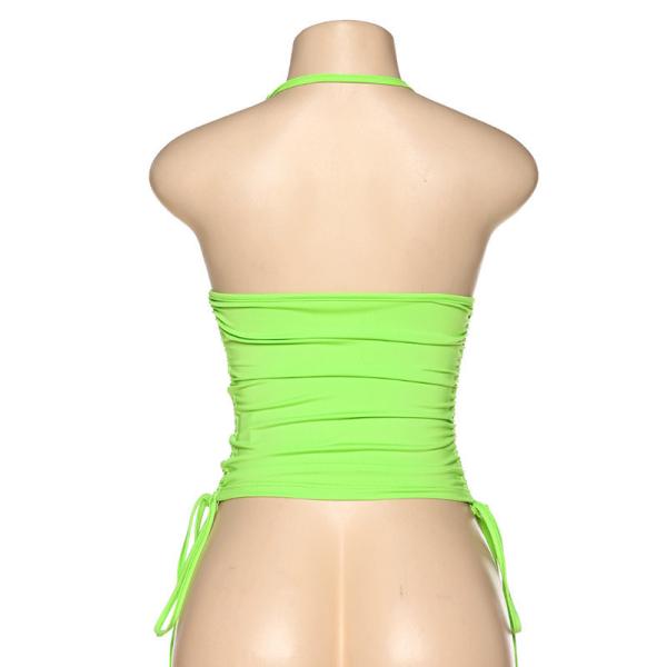 Women Sexy Halter Neck Adjustable Short Cropped Tank Top