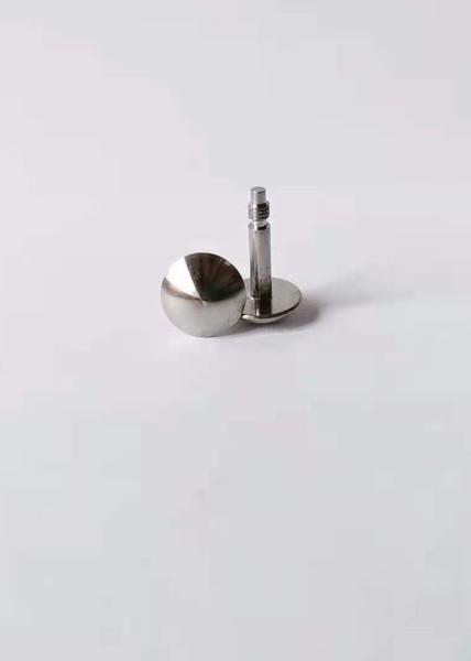 botão de aço inoxidável do comprimento M4 de 15.5mm, parafusos principais do botão inoxidável