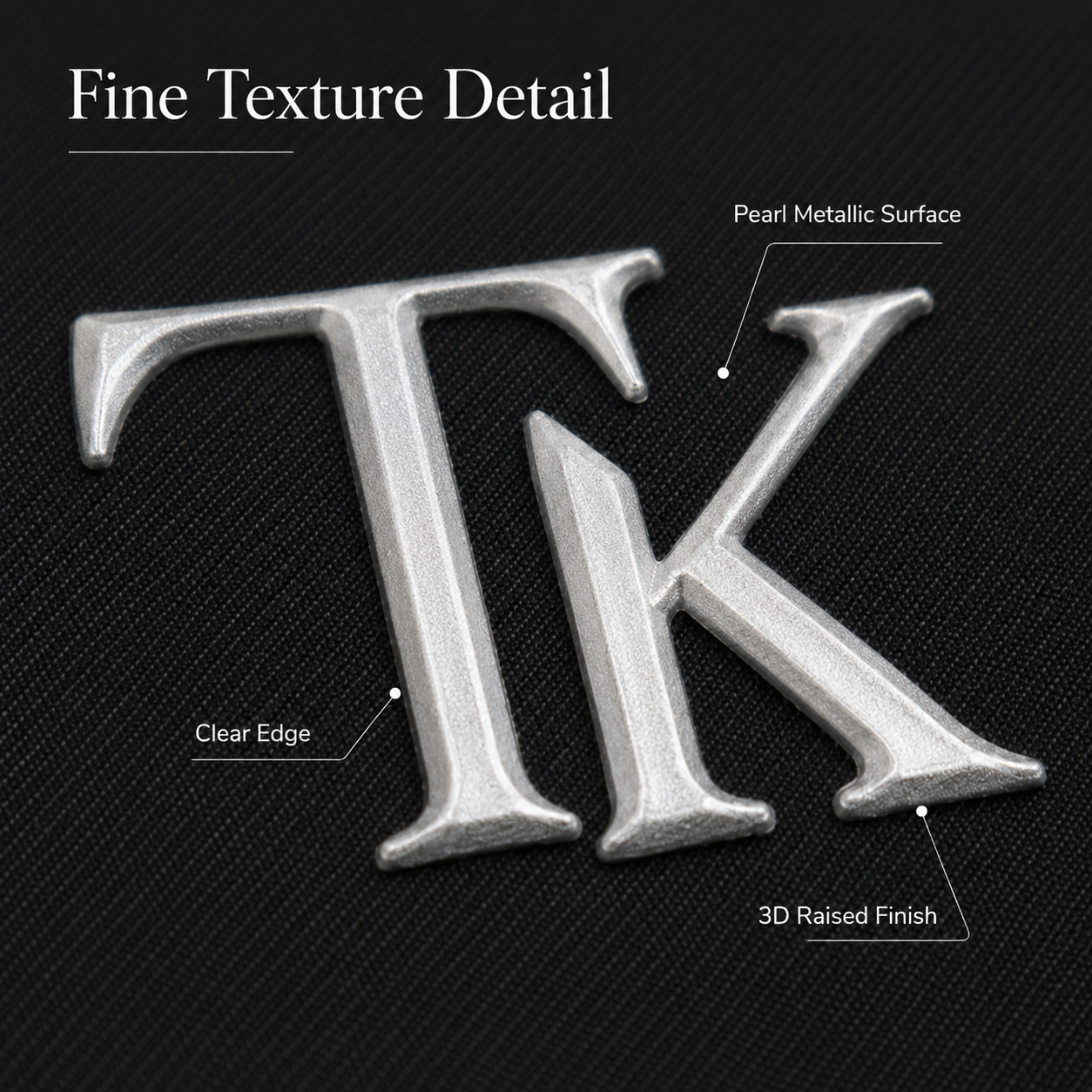 Custom 3D Pearl Metallic Heat Transfer Logo Labels for Apparel & Sportswear