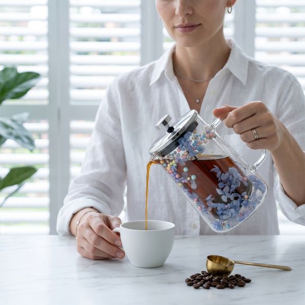 BPA Free Double Wall Glass French Press Coffee Maker 350ml 1000ml Tea Pot Home Use