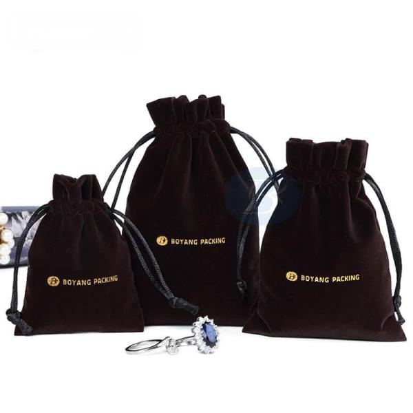 Jewelry Plain Velvet Drawstring Bag For Necklace Bracelet Earrings Packing