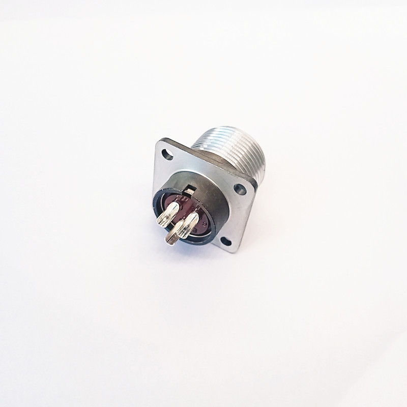 Russian STD 2PTT Threaded Connection Circular Aviation Connector P Series P20J3A 3 Pin Flange Mount Plug Connector