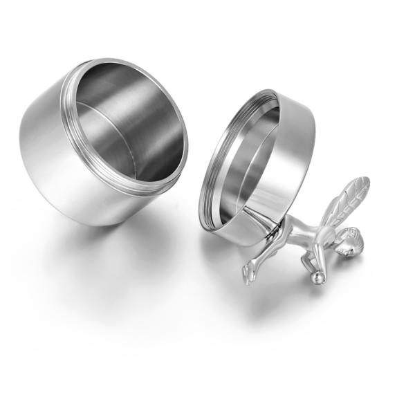 Stainless Steel Angel Cremation Urn Unique Design for Memorial Jewelry Engravable