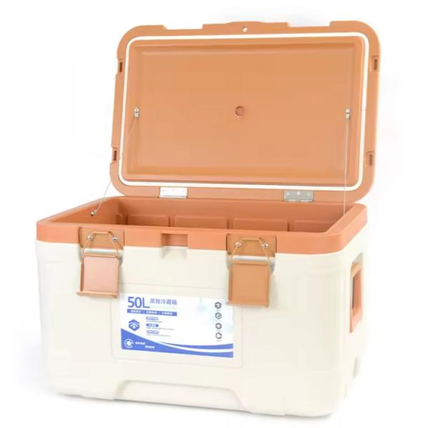 Newly Designed Portable 50L Customized Portable Outdoor Plastic Ice Large Cold Cooler Box  for Food Storage on Camping Fishing BBQ and Outdoor Events