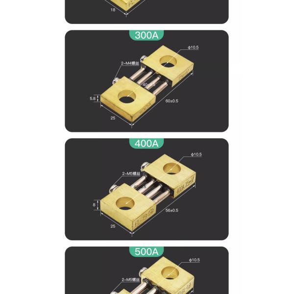 FL-19 75MV 100A 150A 200A 300A 400A 500A 600A 750A 1000A 1500A derivación de placa plana derivación CC para máquina de soldadura