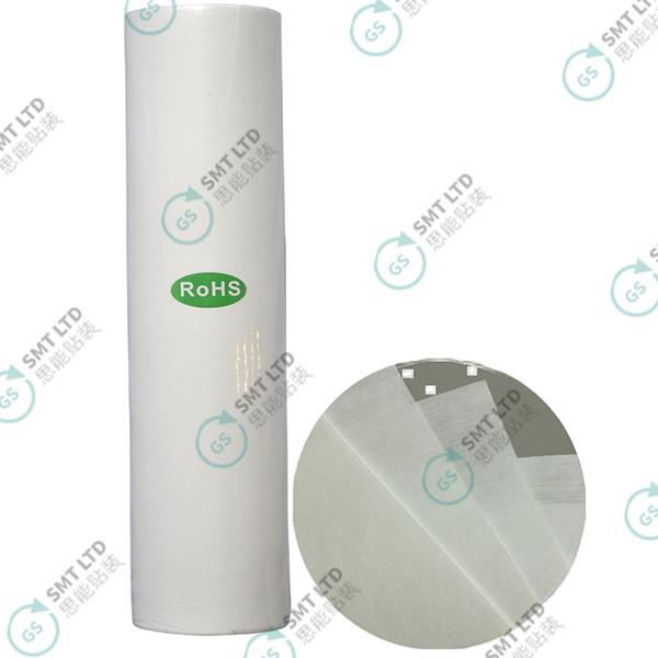 Papel de limpieza de malla de acero SMT 60g Rollo de 530mm×20m para la eliminación de pasta de soldadura