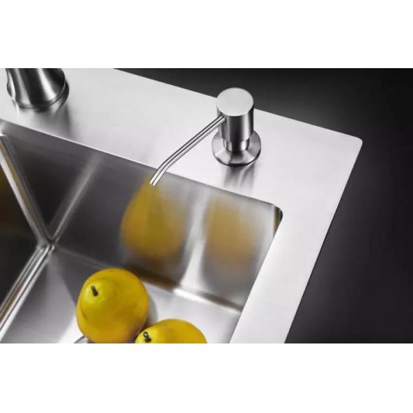 Round Double Bowl Undermount Sink With Drainboard Sink Brushed Surface Australia Style