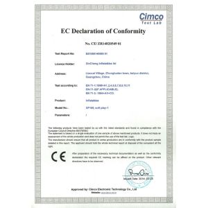 Guangzhou Xincheng Inflatable Amusement Equipment Co., Ltd Certifications