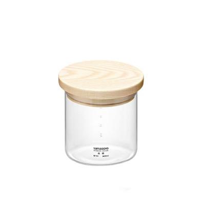 Multifunctional Glass Canister With Wood Lid Airtight Storage Jars For Kitchen