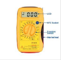 Pocket-Size Multimeter DT831D Digital Multimeter